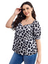 Summer Leopard Size Women's Shirt